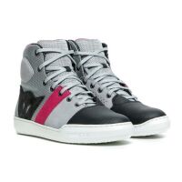 Dainese YORK AIR LADY perforované kotníkové boty světle-šedé/růžové vel.38